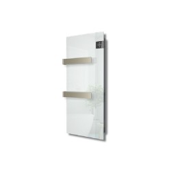 Silk Bianco in vetro 750W Scaldasalviette Radiatore Elettrico DualTherm Radialight ONS07021