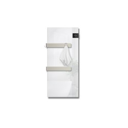 Silk Bianco in vetro 750W Scaldasalviette Radiatore Elettrico DualTherm Radialight ONS07021