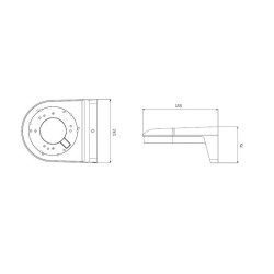 90° Wall Bracket "PROGRESS" - VIBWMSD