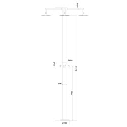 Doccia in acciaio 316L modello CERBERO 3T FREDDA colore Inox