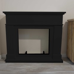 Wooden Frame for Built-in Electric Fireplace Model PIENZA Black