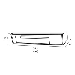 CALDO-VETRO-NERO-2000 Sined Infrared Heater IR-A 2000W IP65