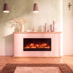 KIT Fireplace and Cabinet gray wood DESIO-150 750-1500W