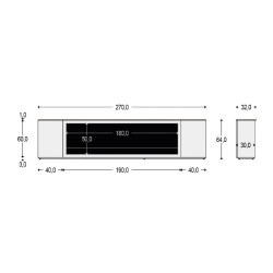 KIT Fireplace and Cabinet black wood MEDA-180 750-1500W