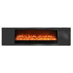 KIT Fireplace and Cabinet black wood MEDA-180 750-1500W