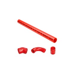 RASSABE300250RS Curva a 90 ABS rosso diametro 25mm